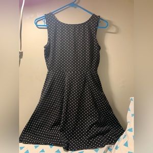 Polka dot mini dress.